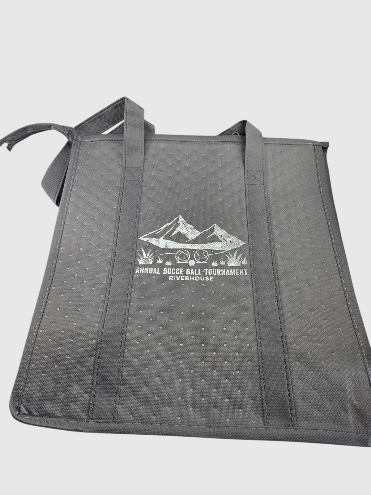 Large 18L Insulated Grocery Bag Bulk Zippered, Blue, Black