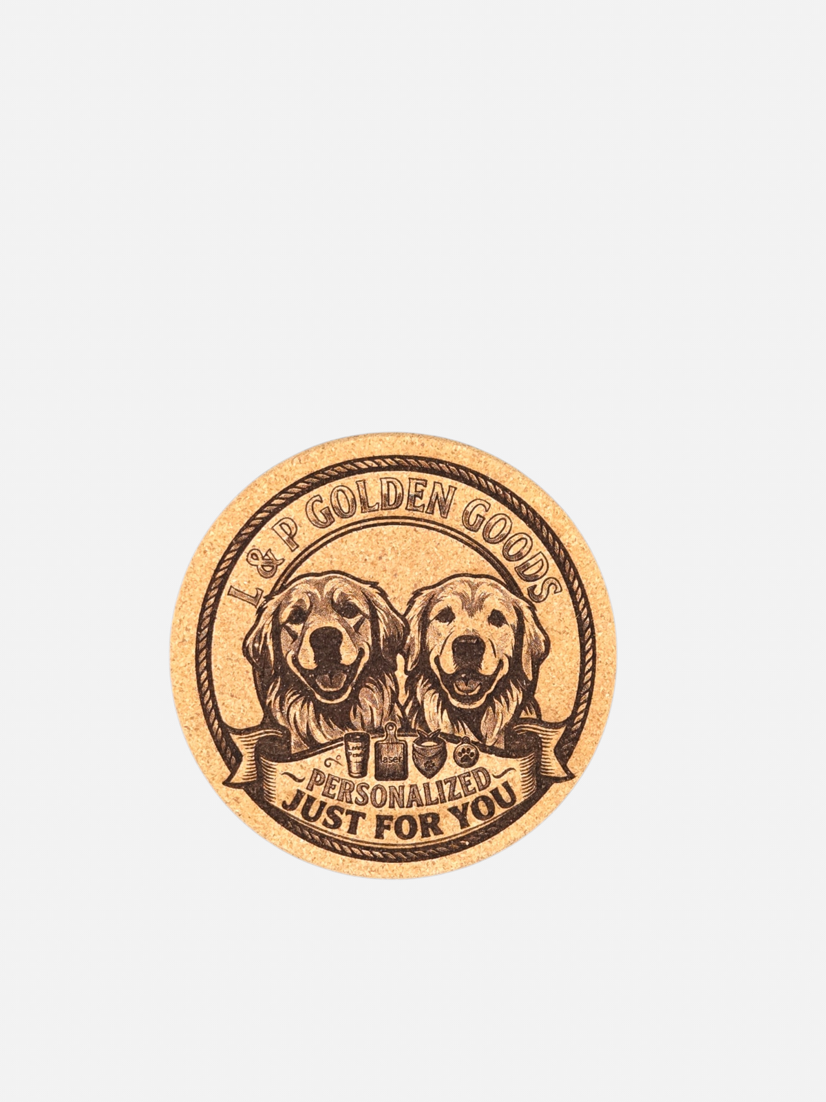 Custom Laser-Engraved Cork Coasters | Personalized Drink Coasters