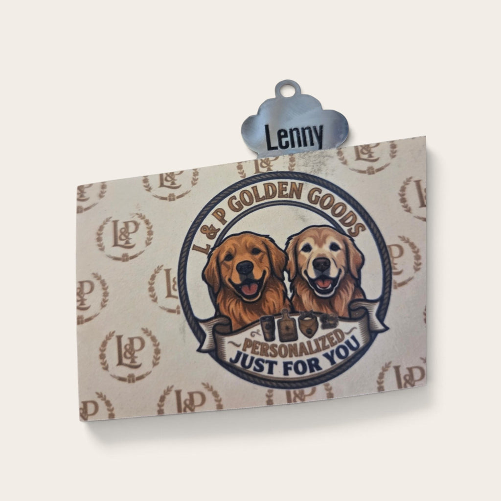 Custom Engraved Glitter Paw Print Pet ID Tag – Personalized Dog & Cat Collar Charm