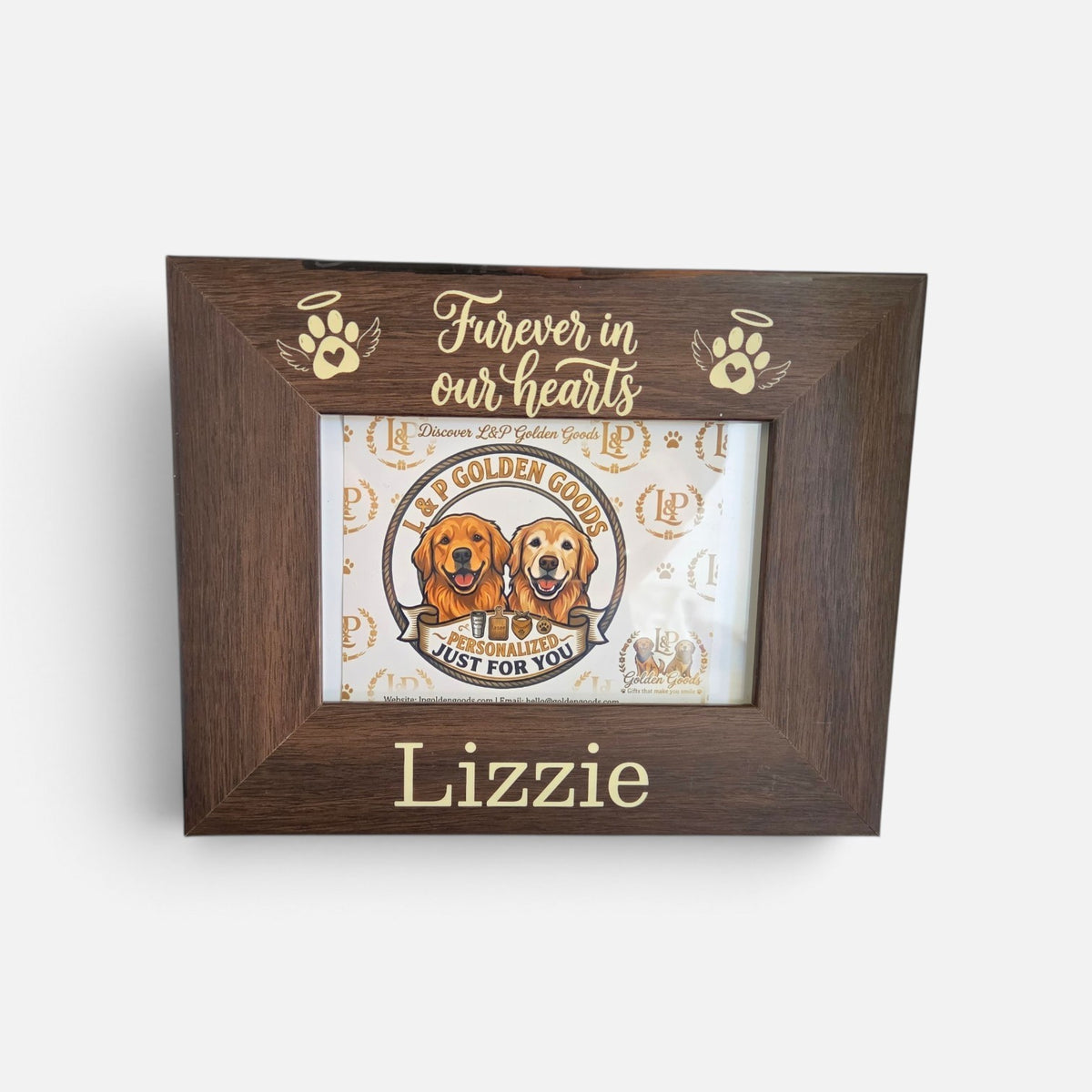 Custom Engraved Wooden Picture Frame – Fully Personalized Memorial & Keepsake Frame