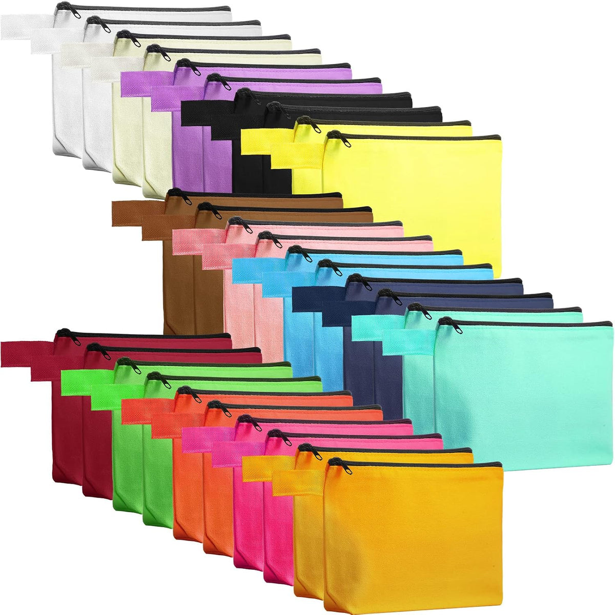 Custom Personalized Canvas Zipper Pouch | Makeup Bag &amp; Pencil Case