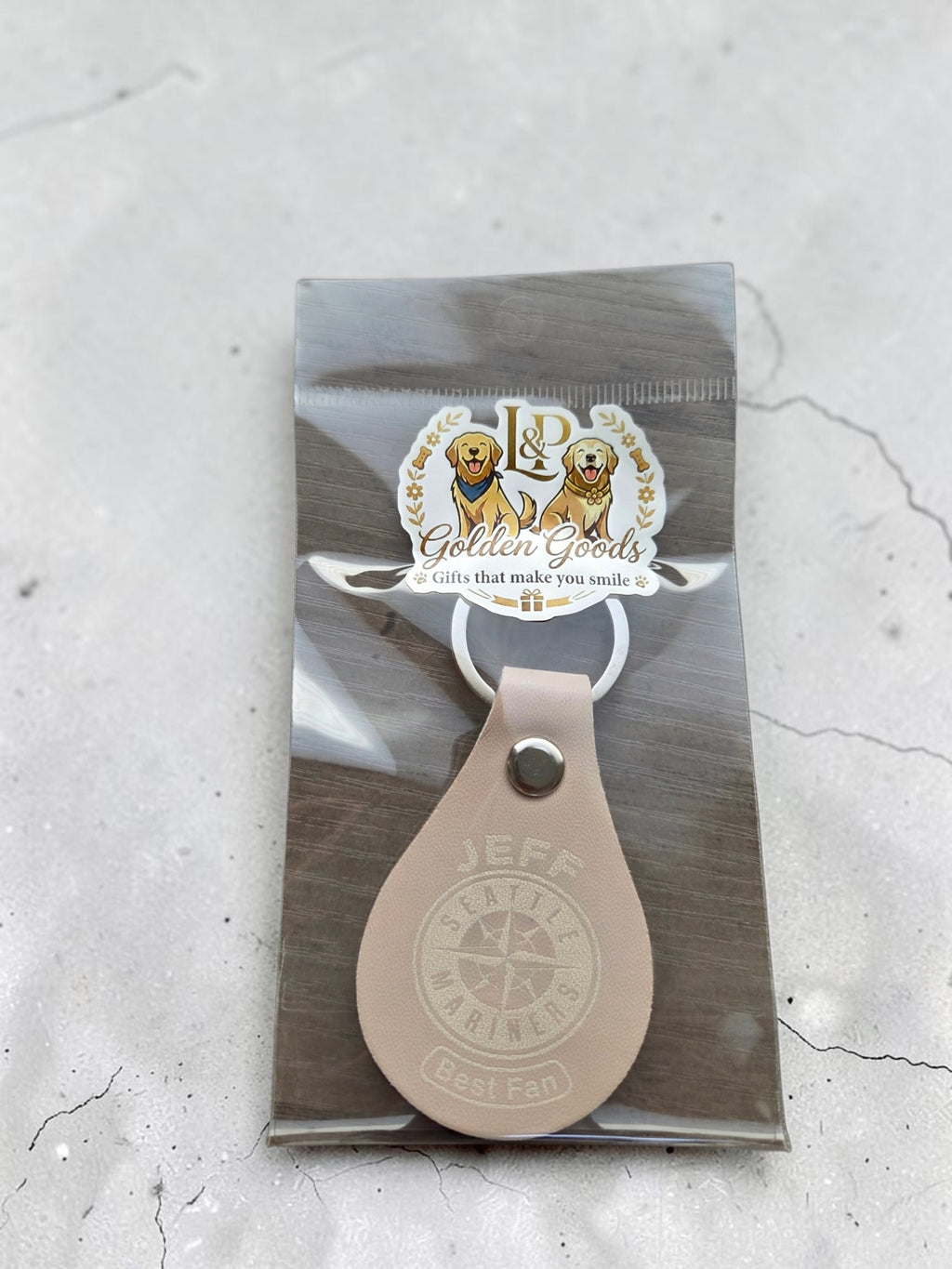 Custom Engraved Faux Leather Keychains