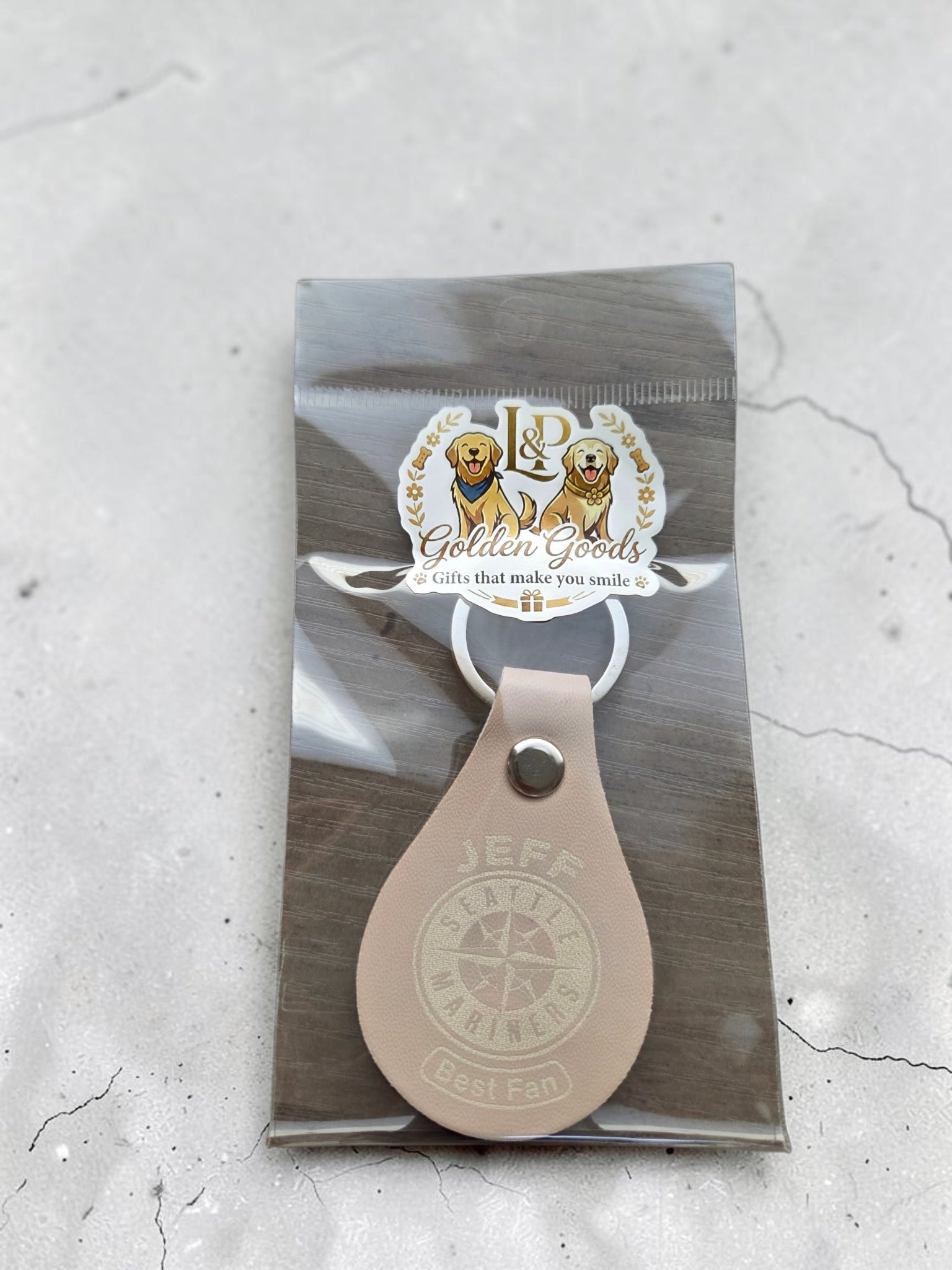 Custom Engraved Faux Leather Keychains