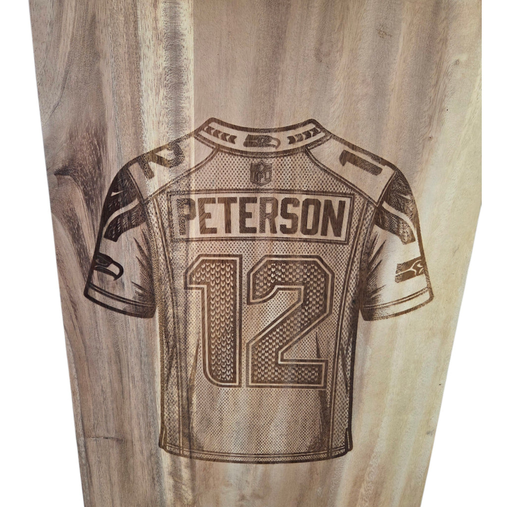 Custom Laser-Engraved Acacia Wood Cutting Board