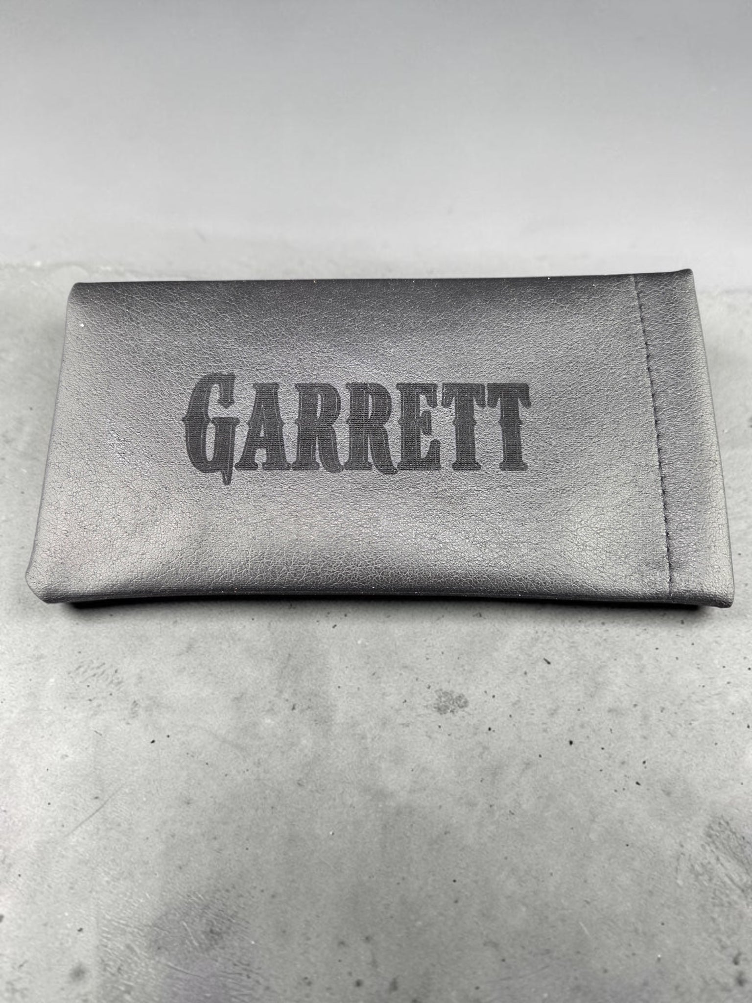 Personalized Laser-Engraved Faux Leather Sunglass Case